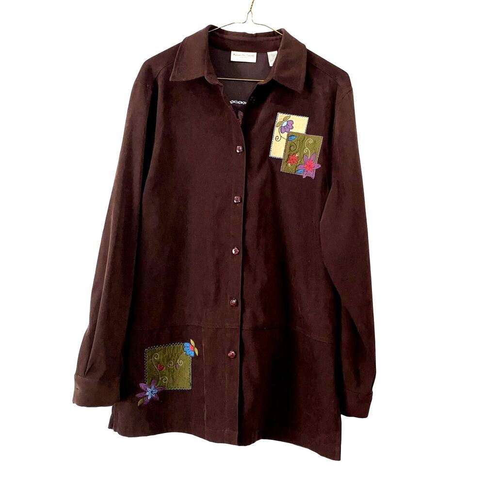 Amanda Smith Dresses button up velour long sleeve size 10